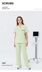 New Style——Women's Light Green Straight Leg Scrub Pants— Premium Stretch & Wrinkle-Resistant Fabric | CITRESS