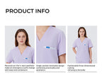 Damen V-Ausschnitt, rosa, kurze Ärmel, Kasack-Oberteil