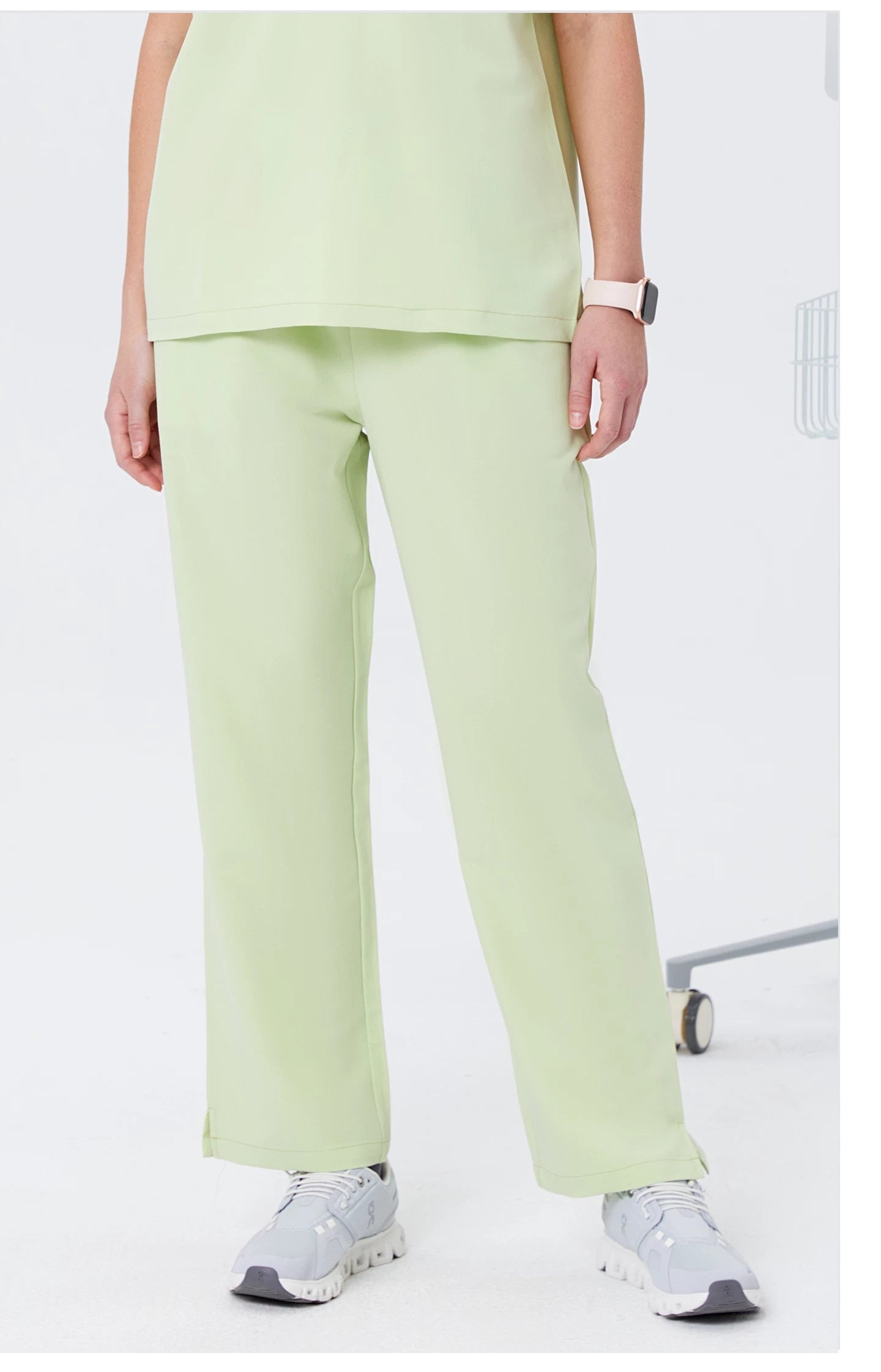New Style——Women's Light Green Straight Leg Scrub Pants— Premium Stretch & Wrinkle-Resistant Fabric | CITRESS