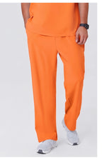 New Style——Men's Orange V-Neck Scrub Top — Premium Stretch & Wrinkle-Resistant Fabric | CITRESS