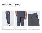 CITRESS grey scrub pants details: fabric, fit and functional design for male healthcare workers