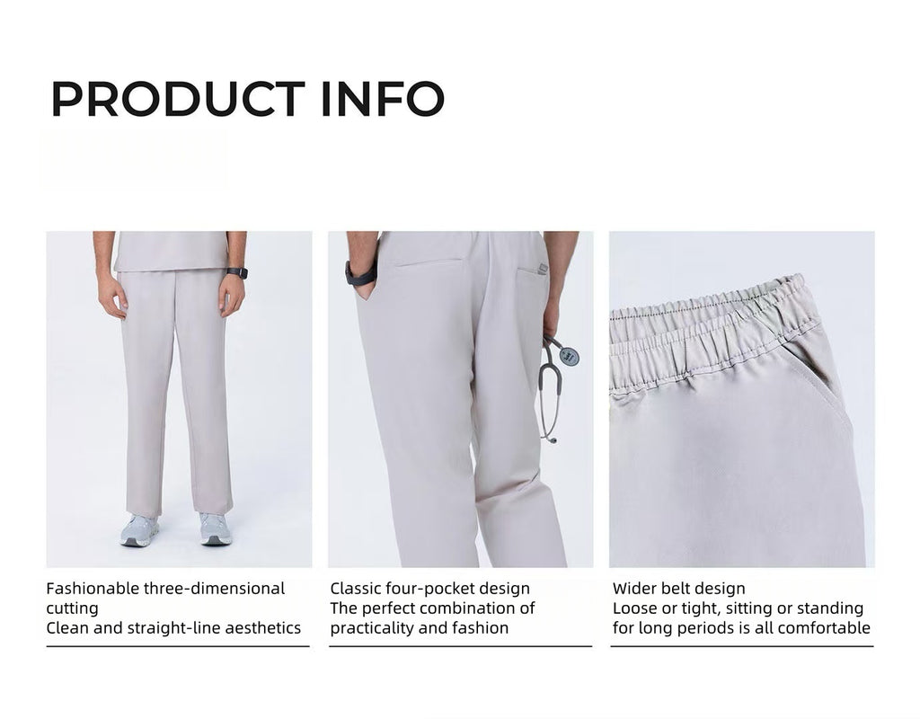 CITRESS khaki scrub pants details: fabric, fit and functional design for male healthcare workers