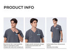 CITRESS grey scrub set details: fabric, fit and functional design for male healthcare workers