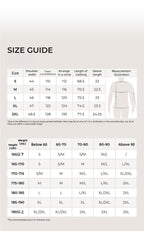 CITRESS men's grey scrub set size chart, male medical uniform size guide