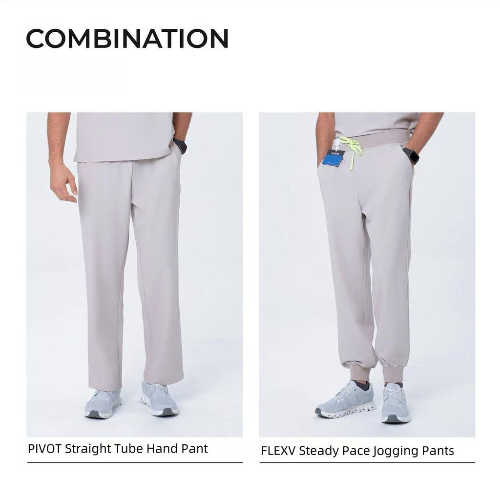 CITRESS scrub set pairing ideas: khaki scrub top with pants