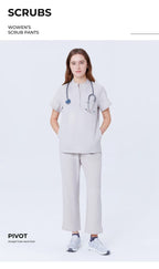 CITRESS khaki scrub pants product shot, full-length view with clean background