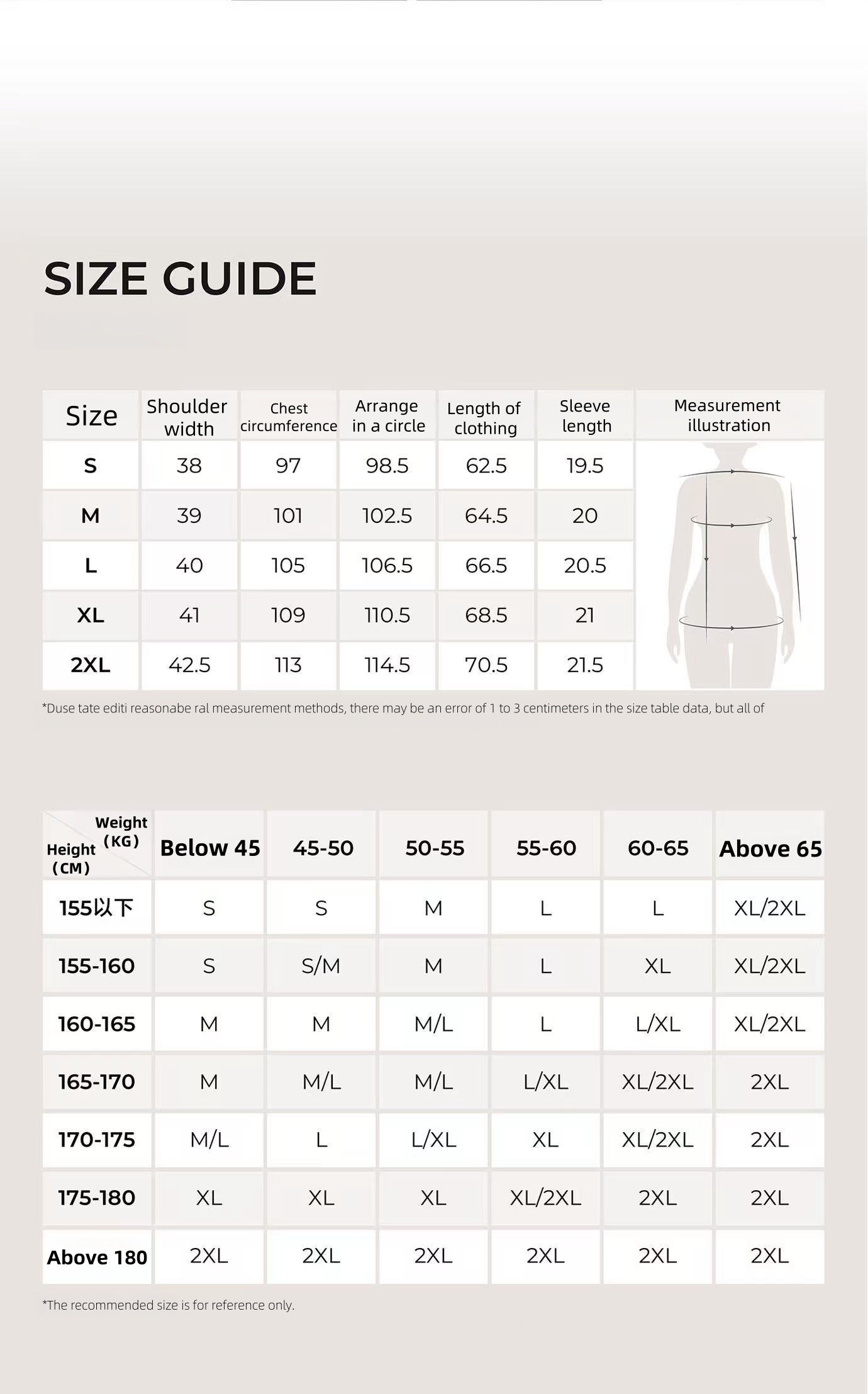 CITRESS grey scrub set size chart, women's medical uniform size guide