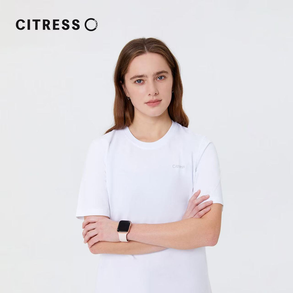 CITRESS white underscrub t-shirt, comfortable fit for long hospital shifts